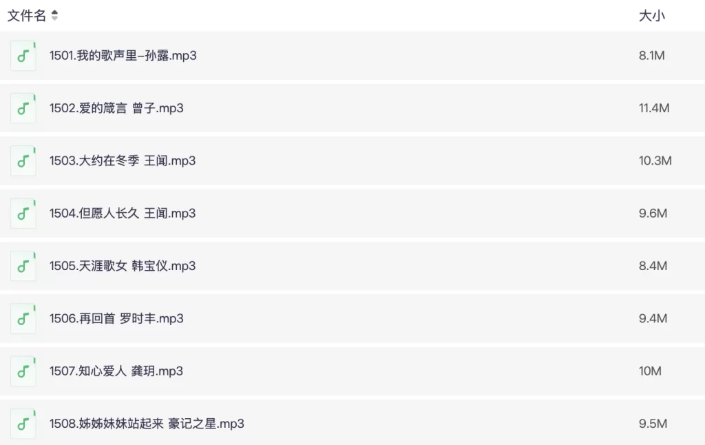 HiFi发烧人声220首插图1